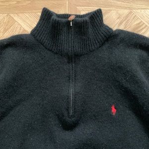 Vintage Polo Ralph Lauren Quarter Zip Wool Sweater